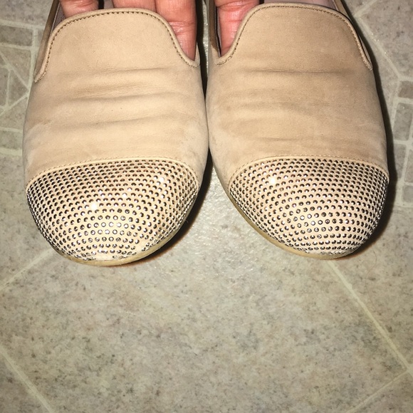 Stuart Weitzman tan std cap toe real suede flats - Picture 4 of 8